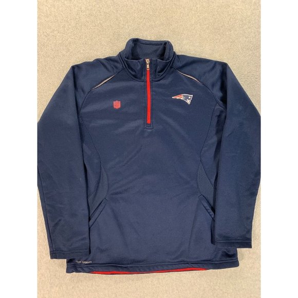 NFL Team Apparel Other - New England Patriots 1/4 Zip‎ Fleece Lined Pullover (Youth Large 14/16) Blue